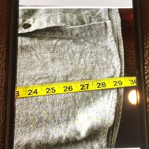 Untuckit Sherwood grey flannel button down cotton shirt men’s size Large Tall - Picture 5 of 7